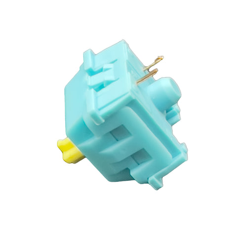KTT Sea Salt Lemon switch in schuine hoek – zicht op gele stem en pinnen